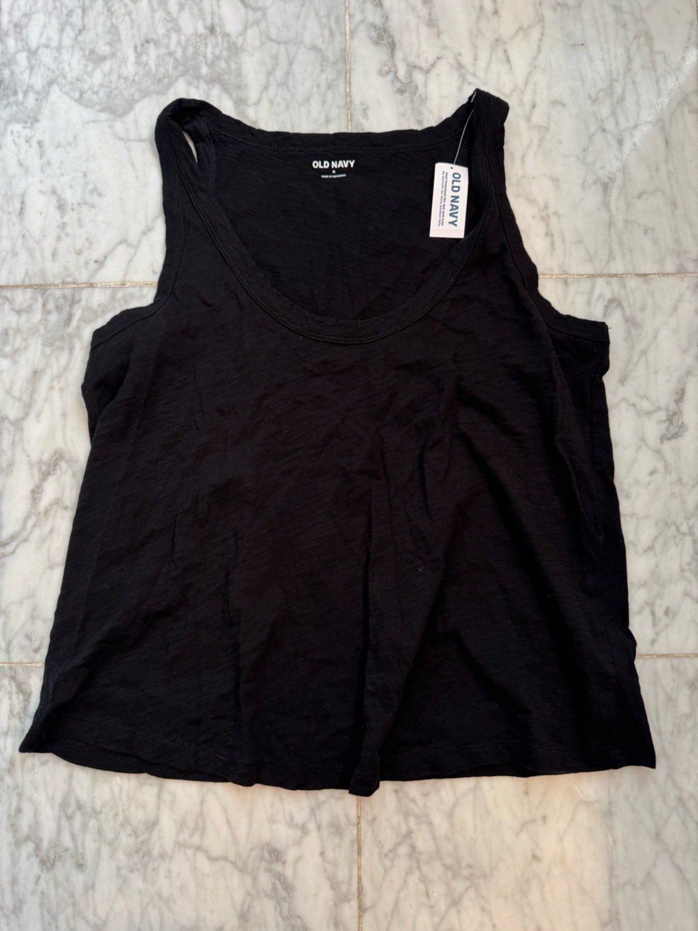 Old Navy Black Scoop Neck Tank Top